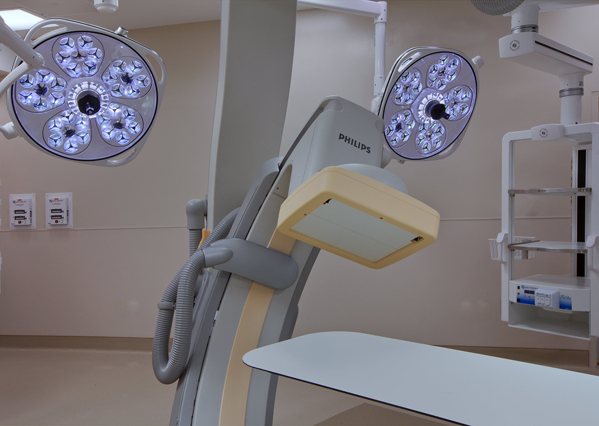 Interior design view of the Holy Cross hybrid operating room in Fort Lauderdale, FL