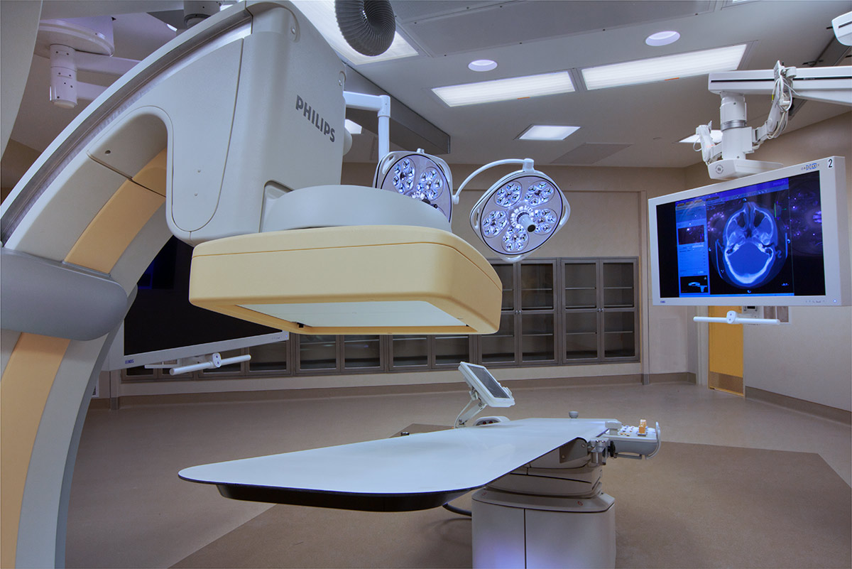 Interior design view of the Holy Cross hybrid operating room in Fort Lauderdale, FL