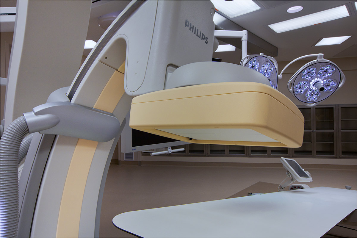 Interior design view of the Holy Cross hybrid operating room in Fort Lauderdale, FL