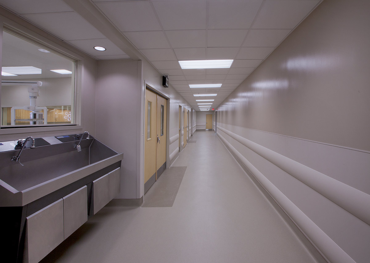 Interior design view of the Holy Cross hybrid operating room in Fort Lauderdale, FL