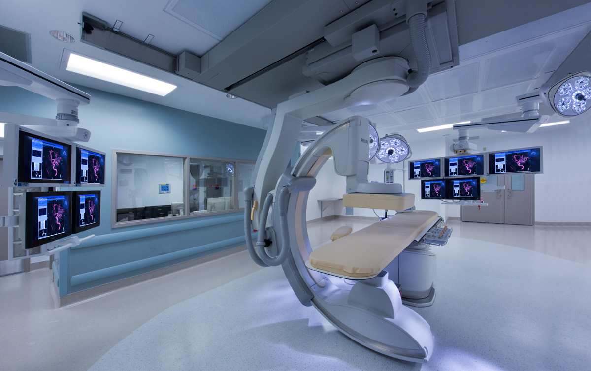 Interior design view of the Holy Cross neuroscience operating room in Fort Lauderdale, FL