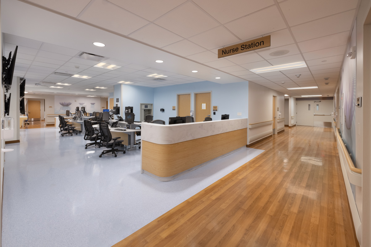 Jackson Health MIami labor and delivery nurse station.