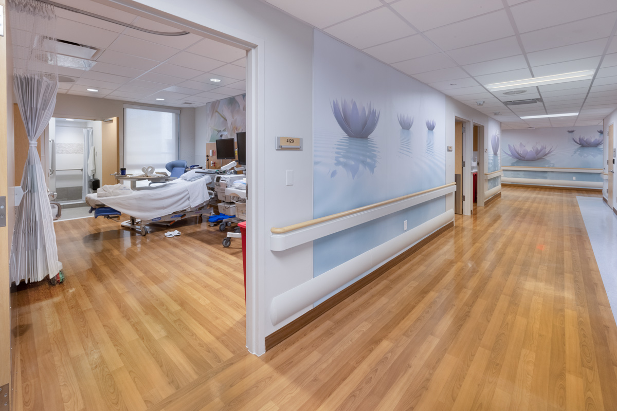 Jackson Health MIami labor and delivery patient room.