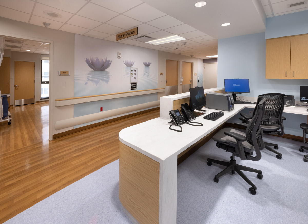 Jackson Health MIami labor and delivery nurse station.