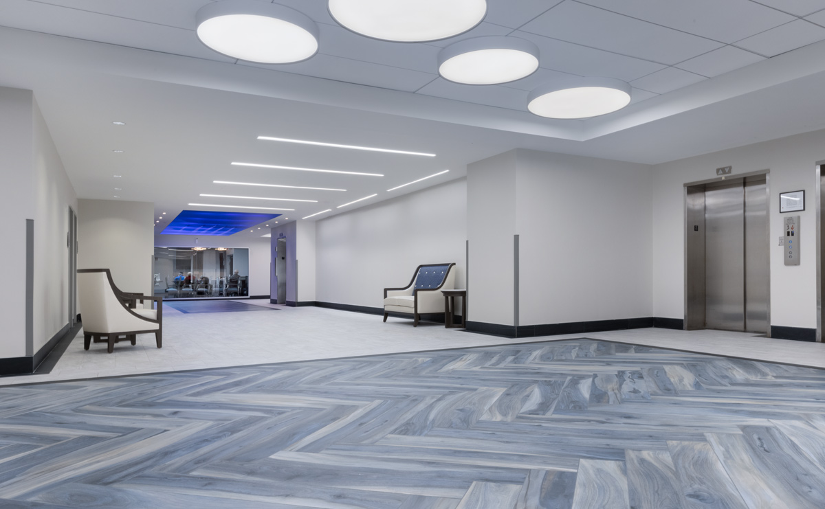 Interior design corridor view of the Victoria Nursing Home in Miami, FL.