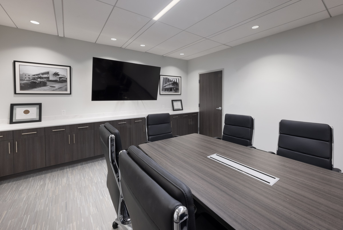 Interior design conference room view of the Victoria Nursing Home in Miami, FL.