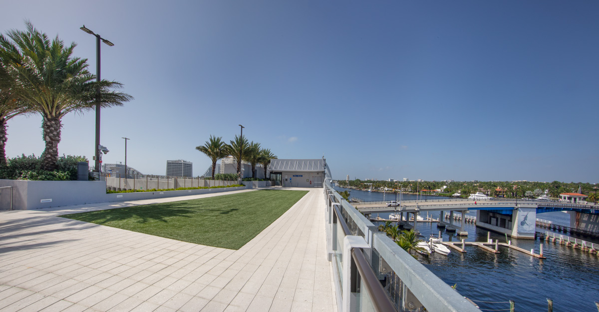 Specialty roof view of the Las Olas garage in Fort Lauderdale Beach, FL.