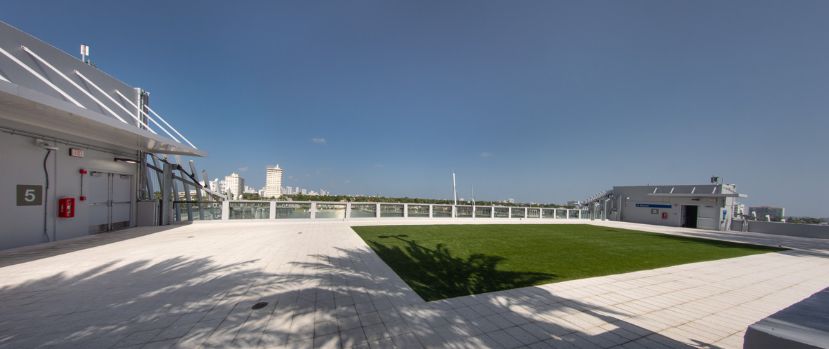 Specialty roof view of the Las Olas garage in Fort Lauderdale Beach, FL.