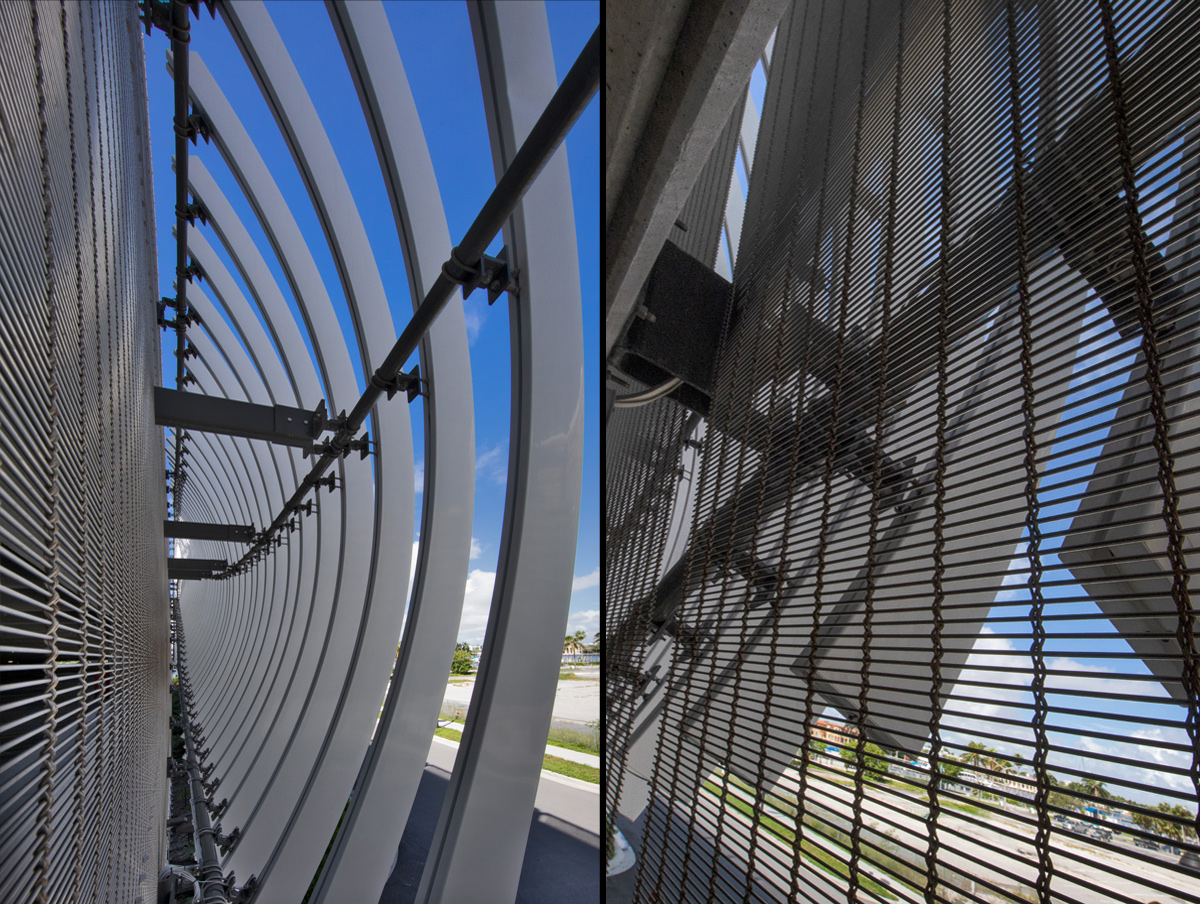 Structural detail of the Las Olas garage in Fort Lauderdale Beach, FL.