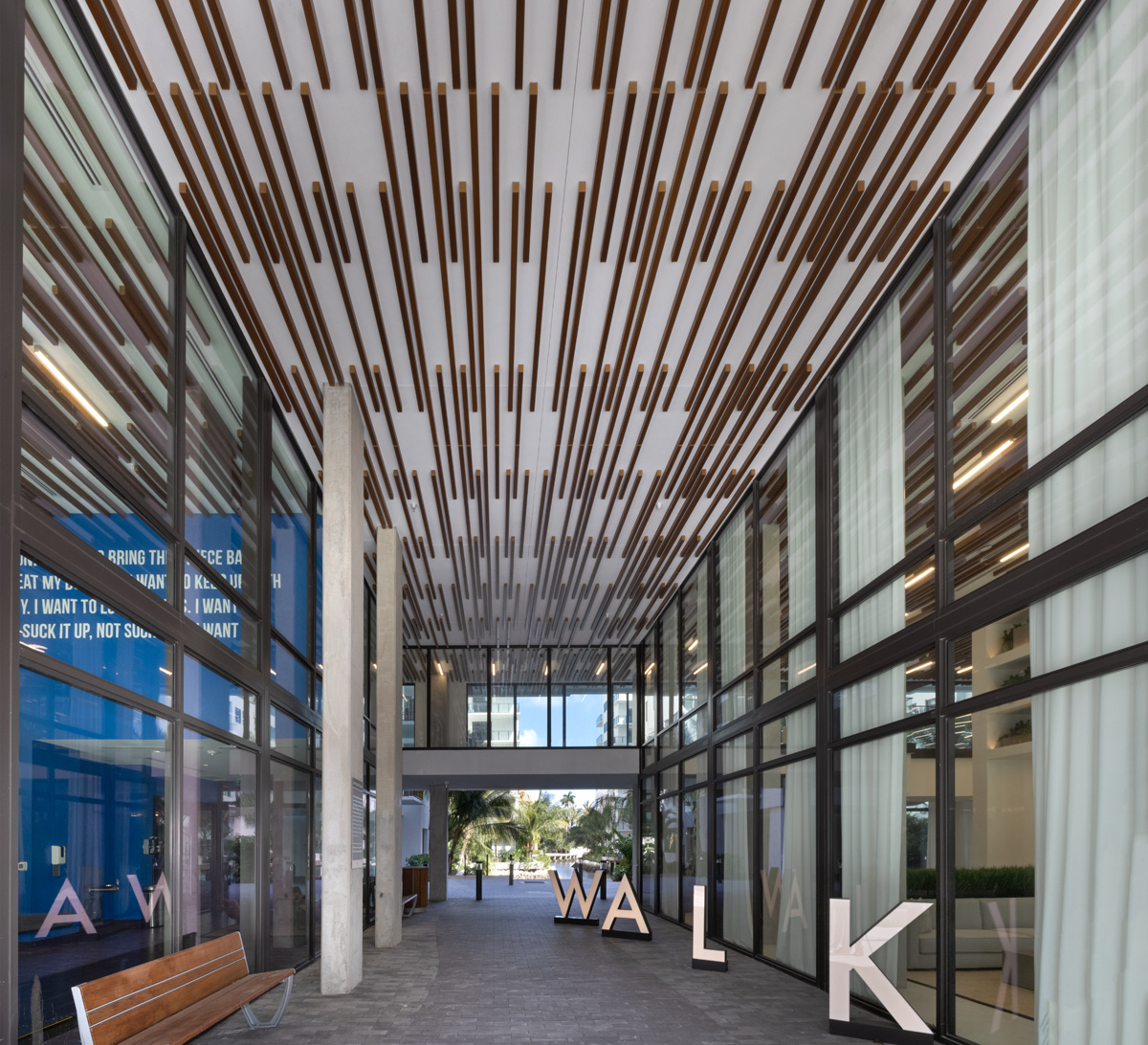 Las Olas Walk Fort Lauderdale entrance corridor.