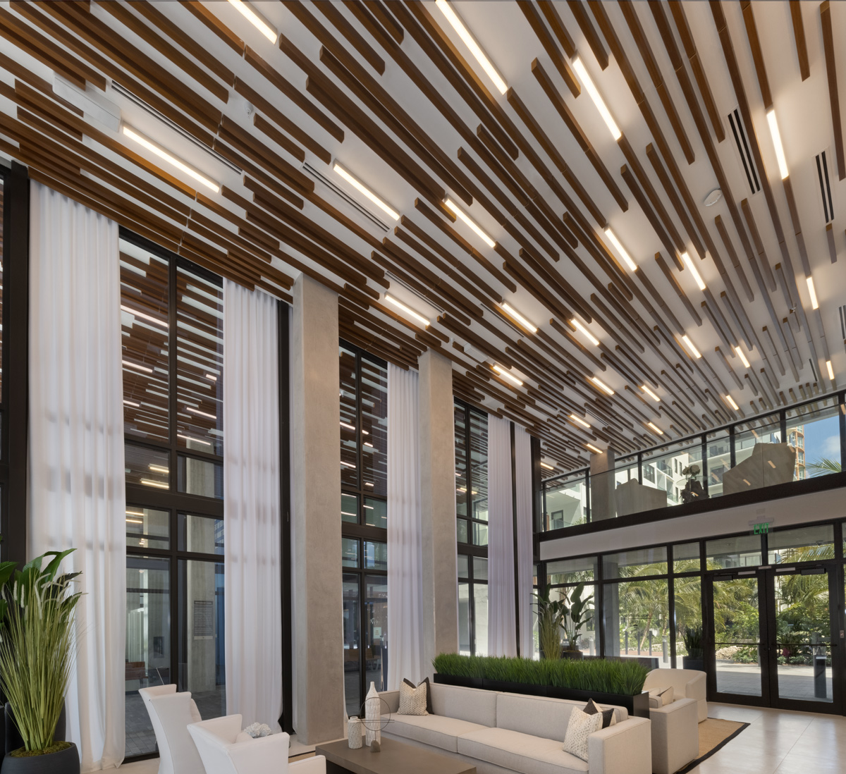 Las Olas Walk Fort Lauderdale ceiling lobby detail.