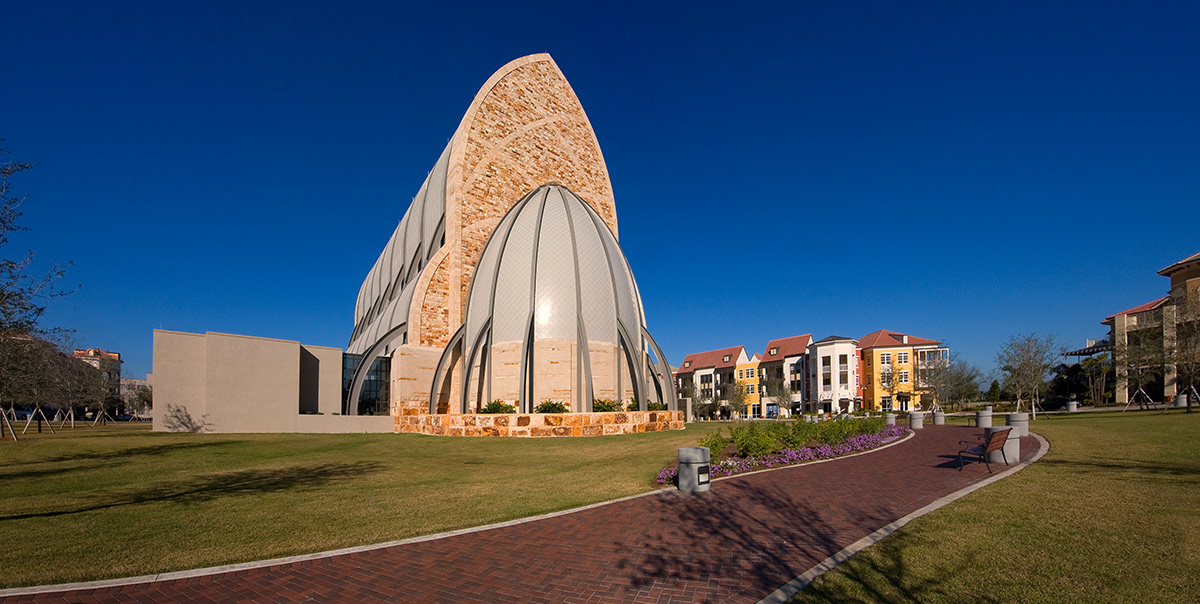 Architectiural view of the Ave Maria oratory in Ave Maria, FL.