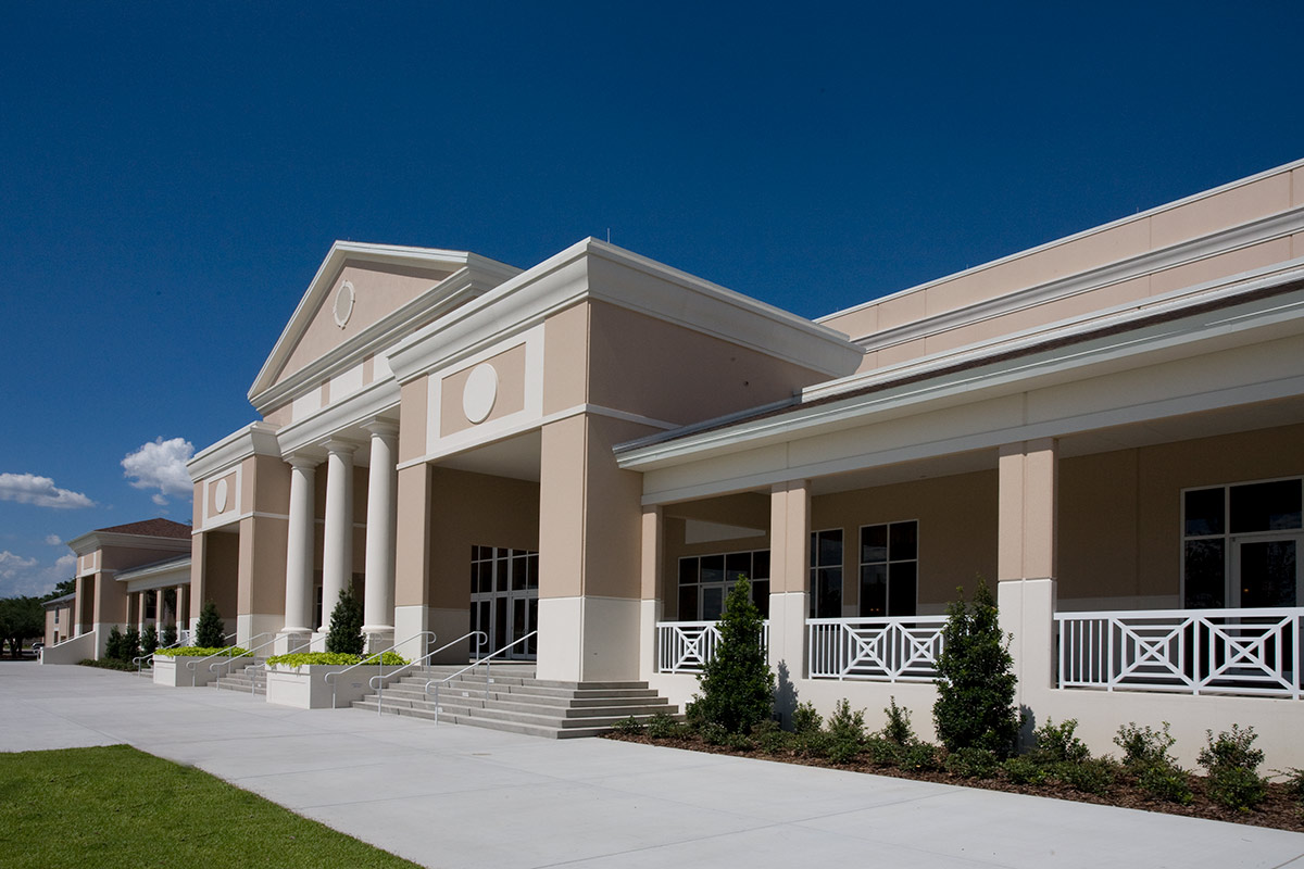 Architectural view of Bell Shoals Baptist Church - Brandon, FL.