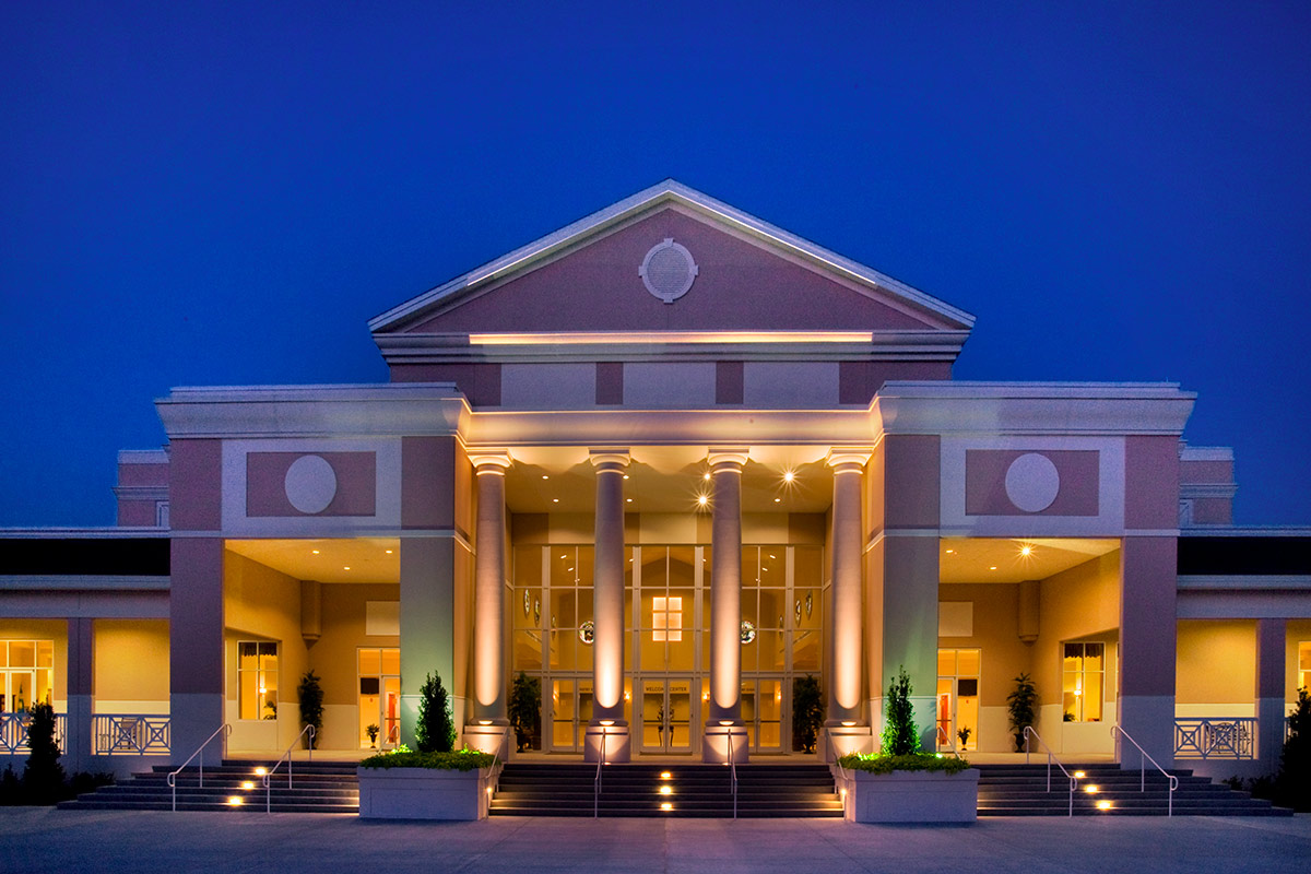 Architectural dusk view of Bell Shoals Baptist Church - Brandon, FL.