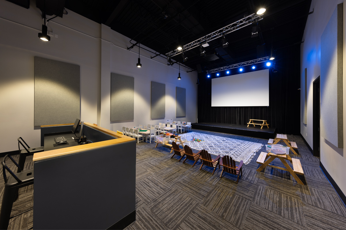 Architectural and interior design views of the Christ Fellowship Church in Westlake, FL.