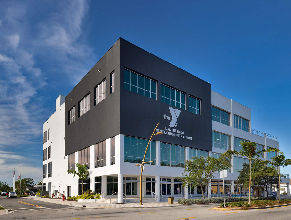 Architectural view of the YMCA Mizell Community Center - Fort Lauderdale, FL