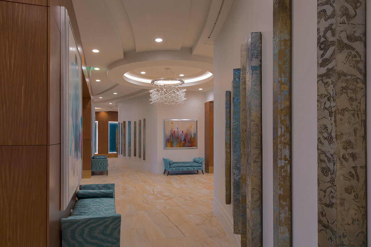 Interior design lobby view at the Altaira Condo - Bonita Springs, FL