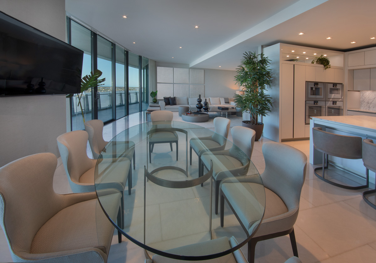 Club room  of the Bristol luxury residential condominium in Palm Beach, FL.