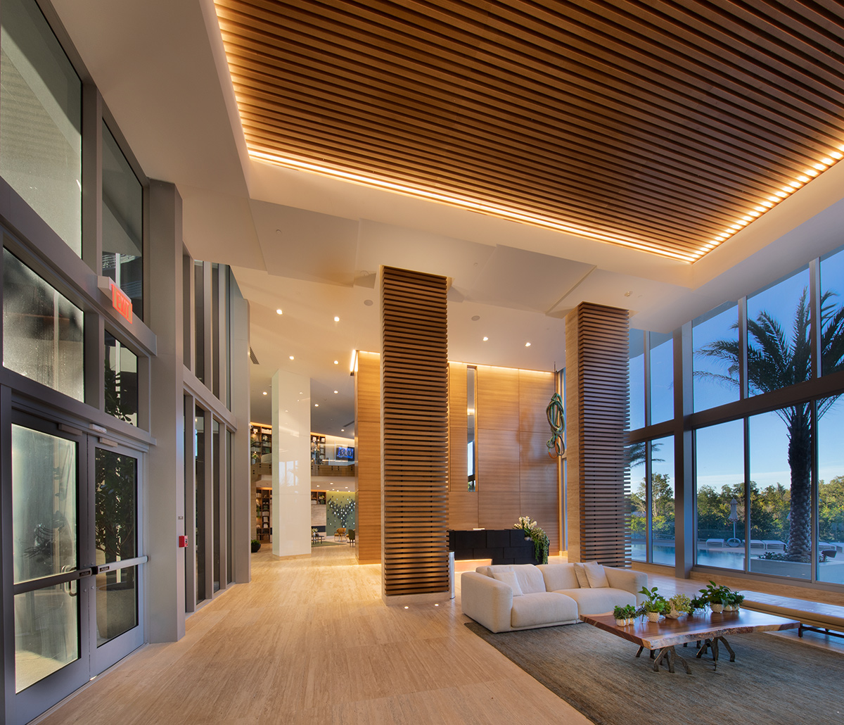 Interior design view at the Harbour Condo Tower - North Miami Beach, FL
