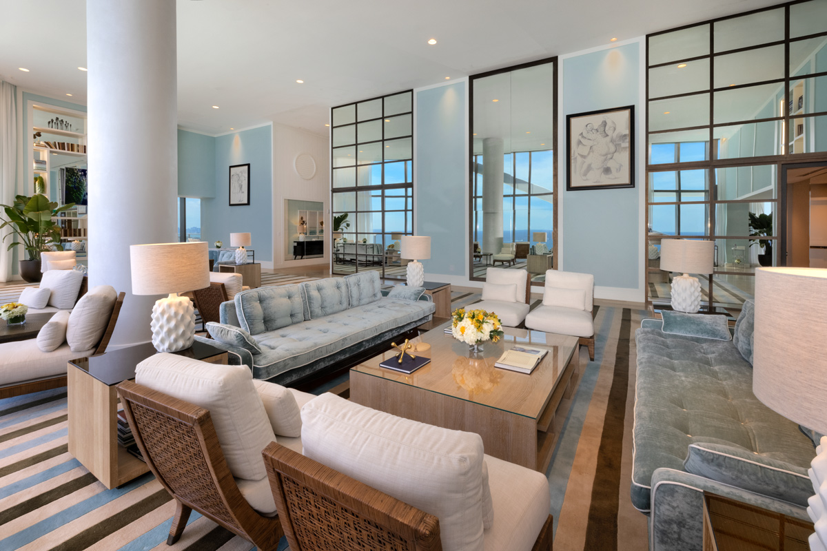 Club room of the Ritz Carlton Residences in Sunny Isles Beach, FL
