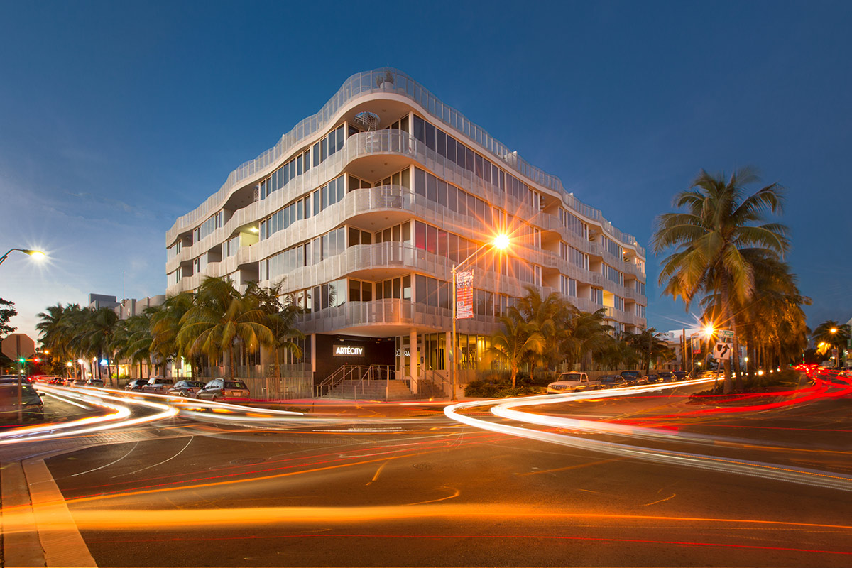 Architectural dusk view at Artecity Luxury Condos - Miami Beach, FL