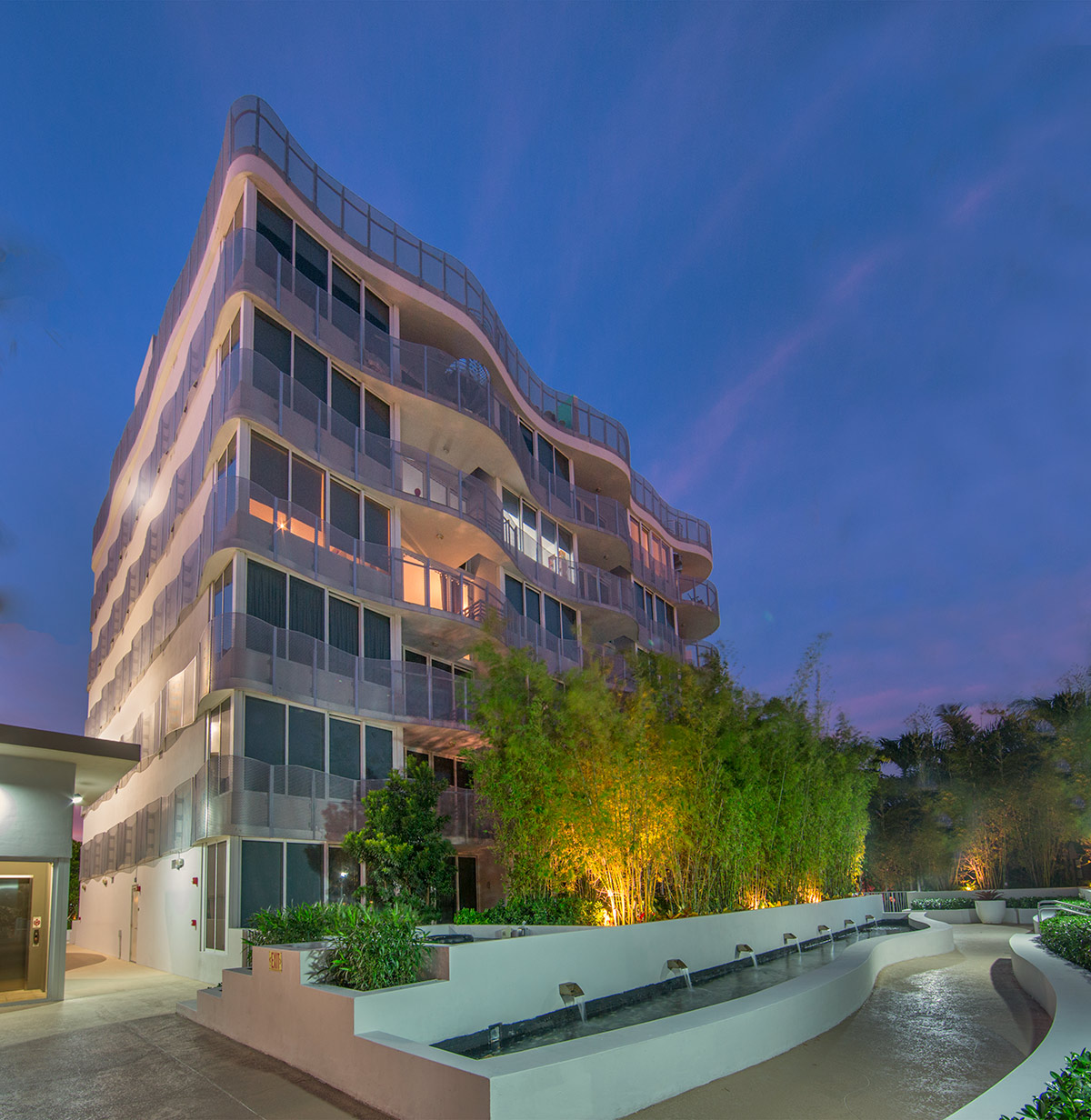 Architectural dusk view at Artecity Luxury Condos - Miami Beach, FL