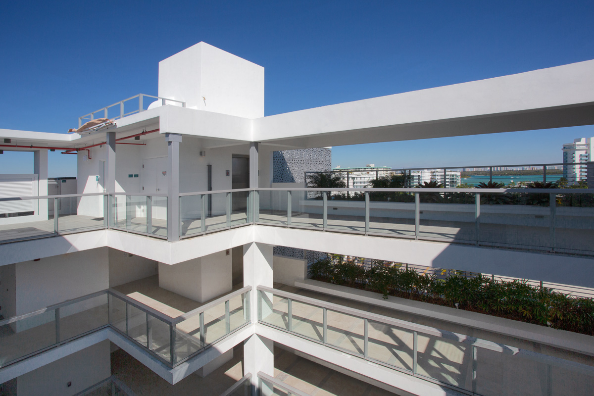 Bay Harbor One luxury condo architectural view on Bay Harbor Island, FL.