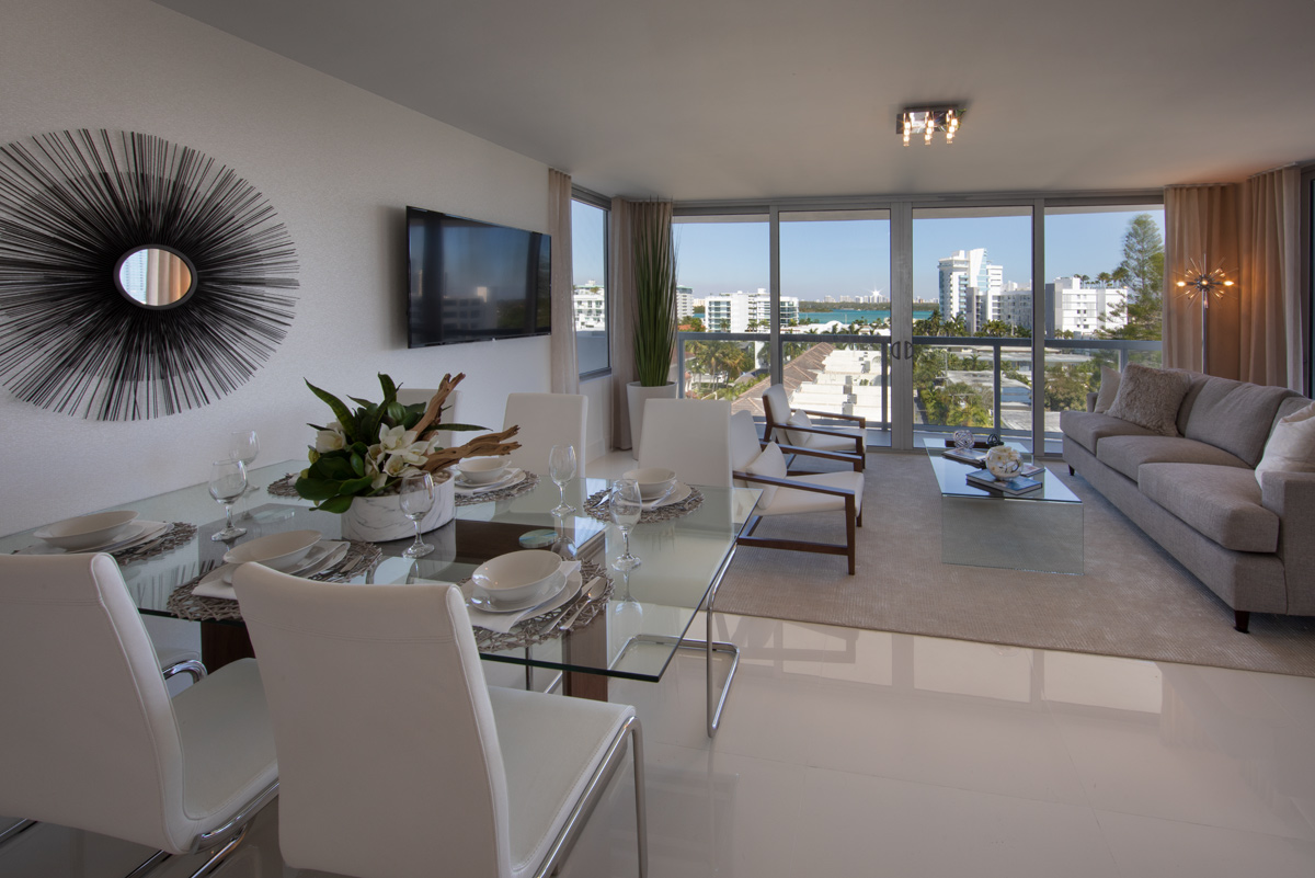 Bay Harbor One luxury condo model unit on Bay Harbor Island, FL