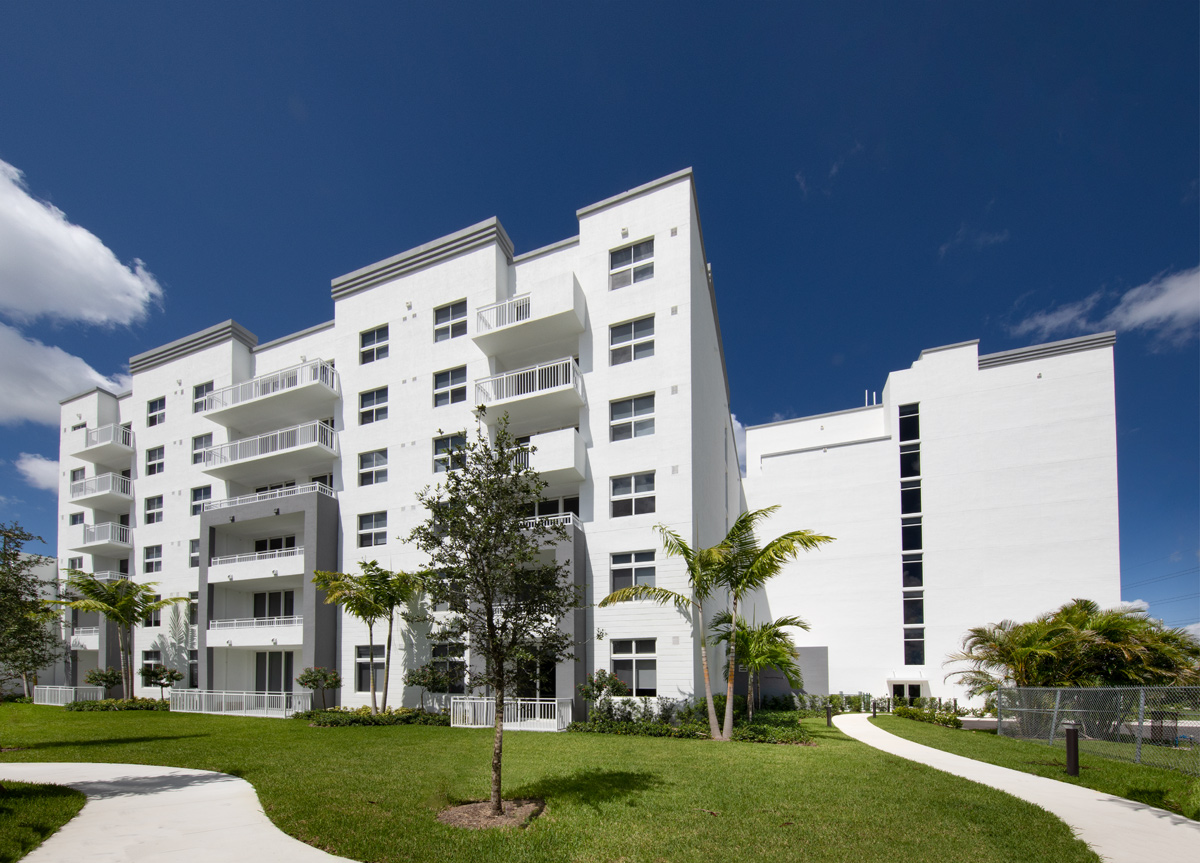 Architectural east view at Landmark South, Miami.