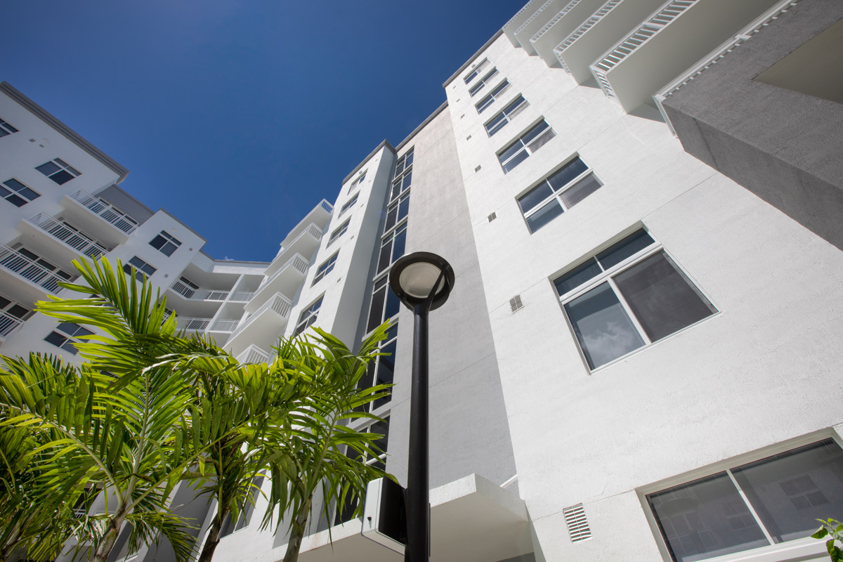 Architectural detail view at Landmark South, Miami.