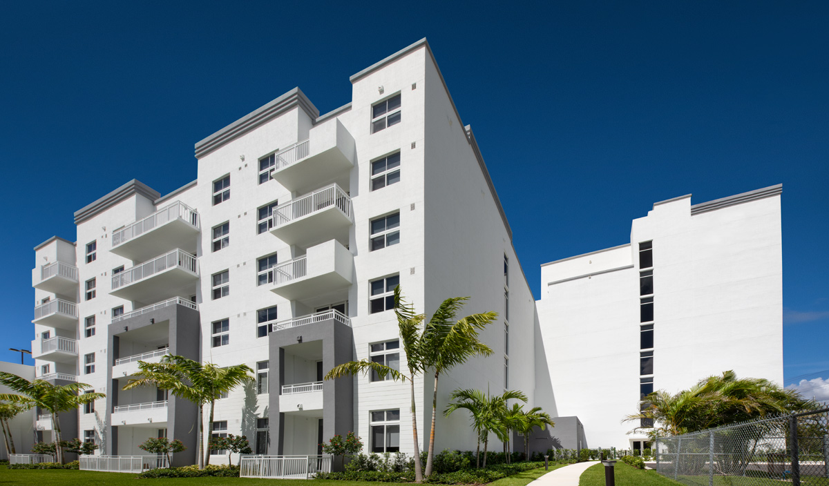 Architectural east view at Landmark South, Miami.