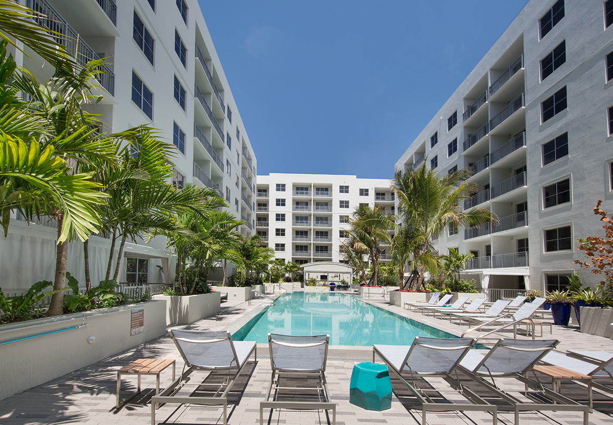 Architectural pool view of The Manor Lauderdale by the Sea rentals - Fort Lauderdale, FL 