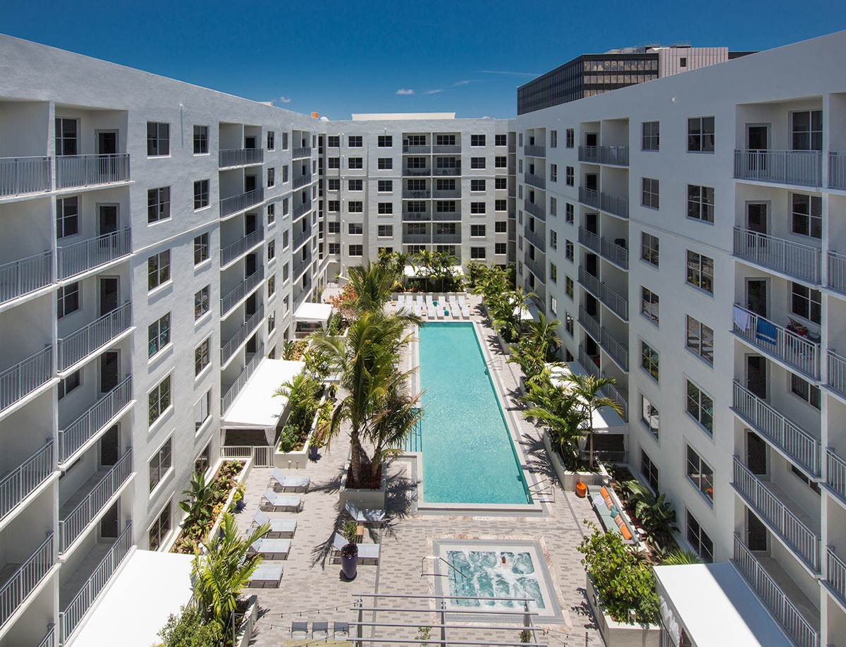 Architectural pool view of The Manor Lauderdale by the Sea rentals - Fort Lauderdale, FL 