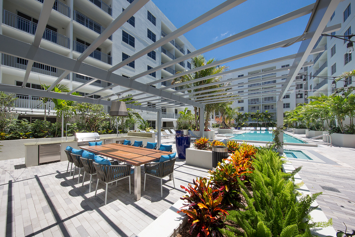 Architectural pool view of The Manor Lauderdale by the Sea rentals - Fort Lauderdale, FL 