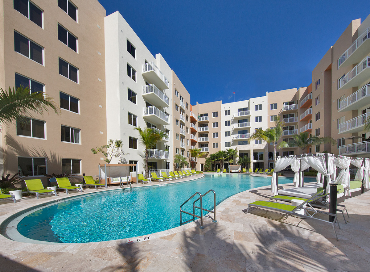 Architectural pool view of The Manor Lauderdale by the Sea Rentals - Fort Lauderdale, FL 