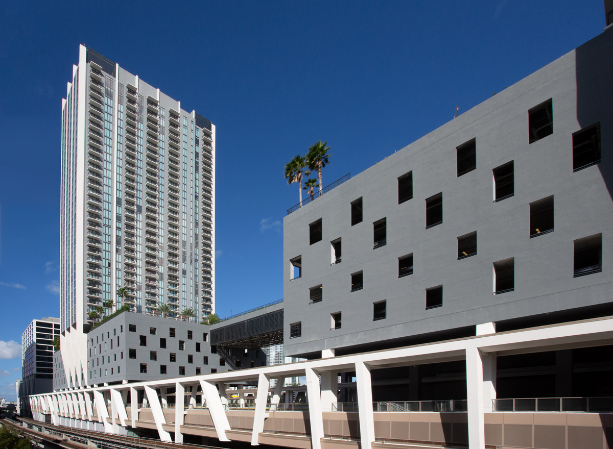 Architectural view of the Miami Central ParkLine residences.
