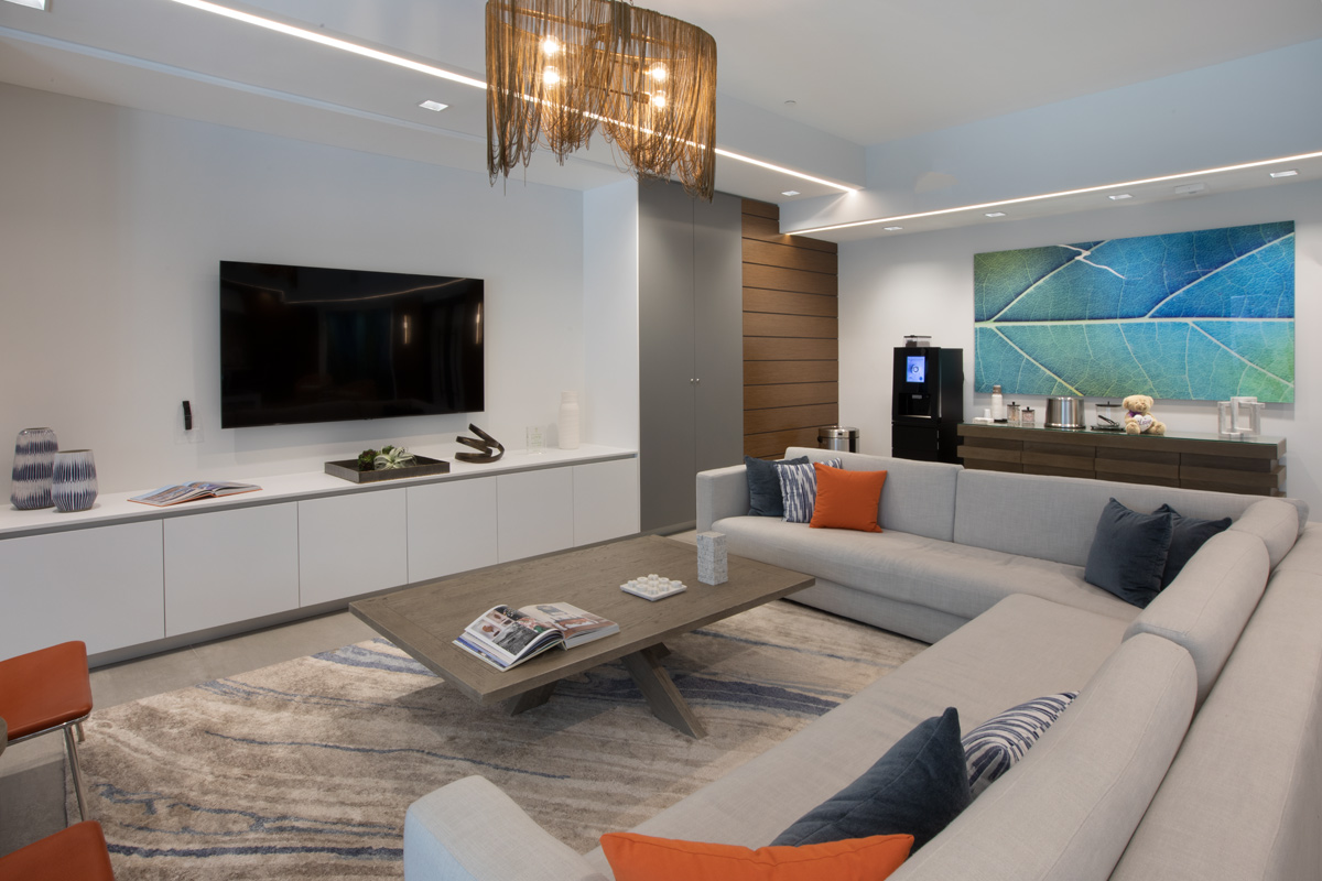 Interior design clubroom view of the Sanctuary Doral FL Luxury Rental.