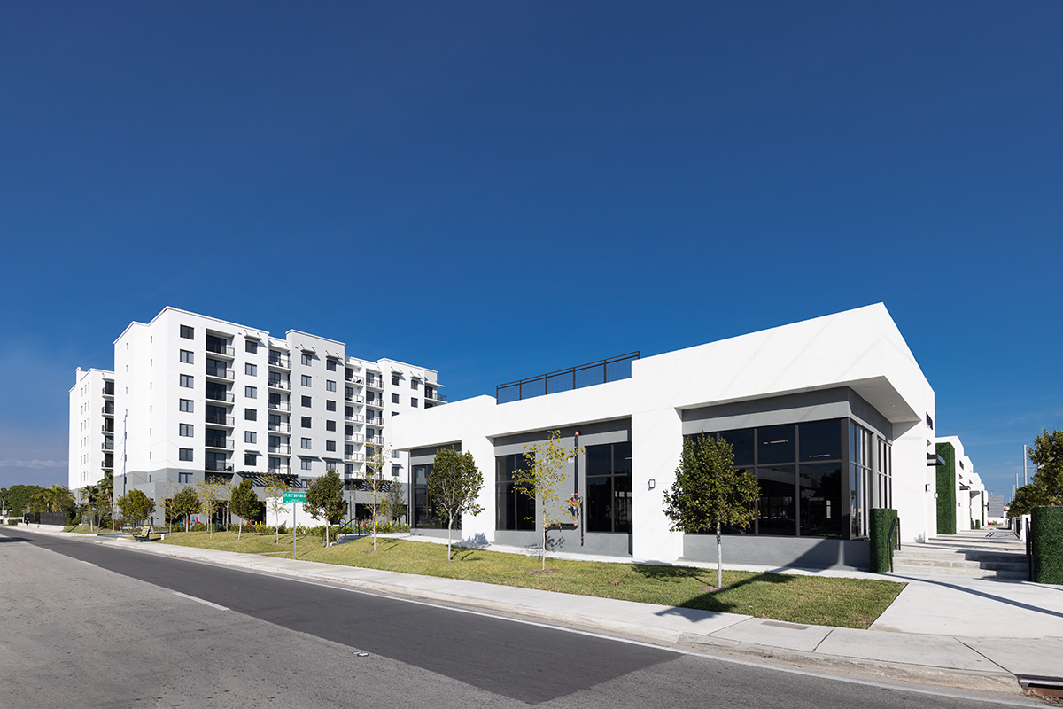 Architectural view of Shoma Village Bazaar retail Miami, FL.