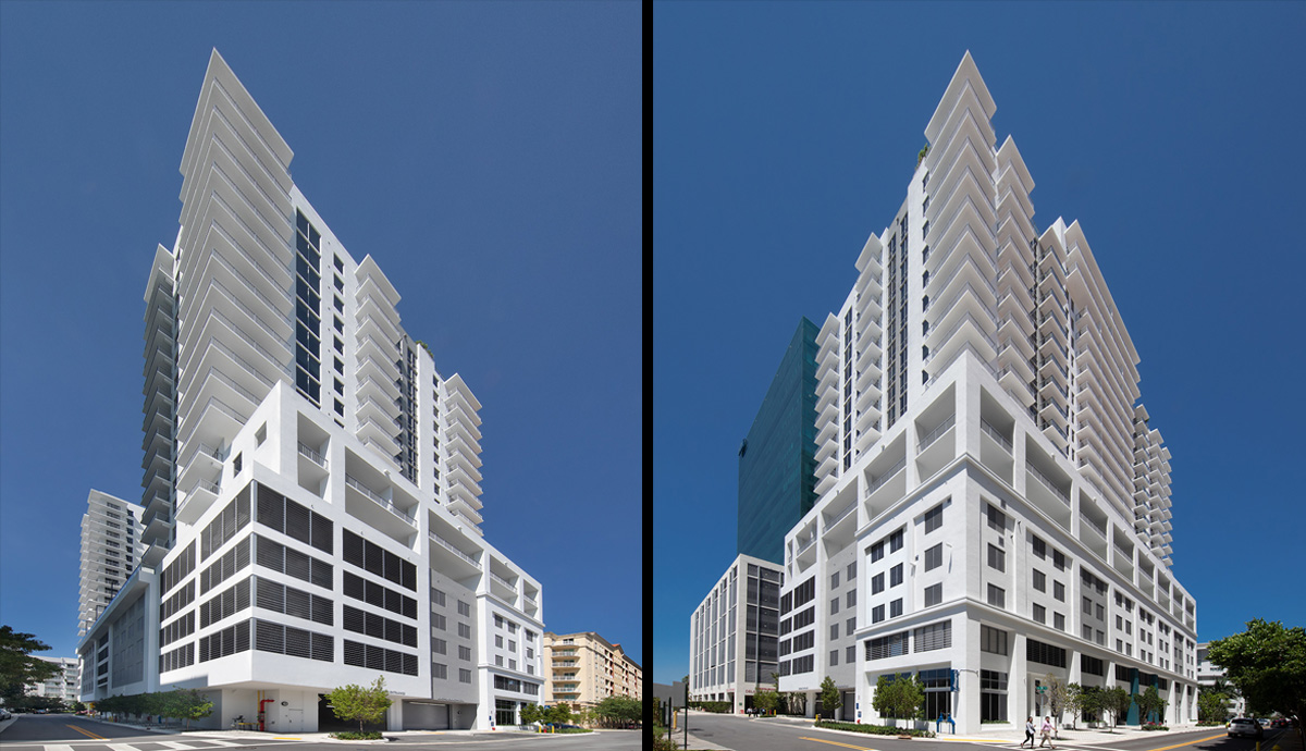 Architectural tower views at Allegro Dadeland Senior Living - Miami, FL