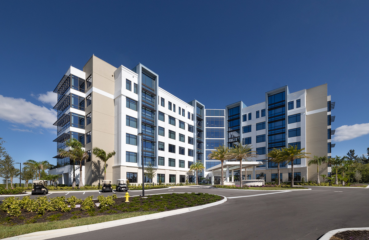 Architectural view of Shell Point Larsen Health in Fort Myers, FL.