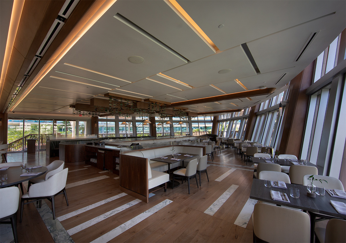 Interior design view of the Abiaka Wood Fire Grill at the Hard Rock Hotel and Casino inHollywood, FL