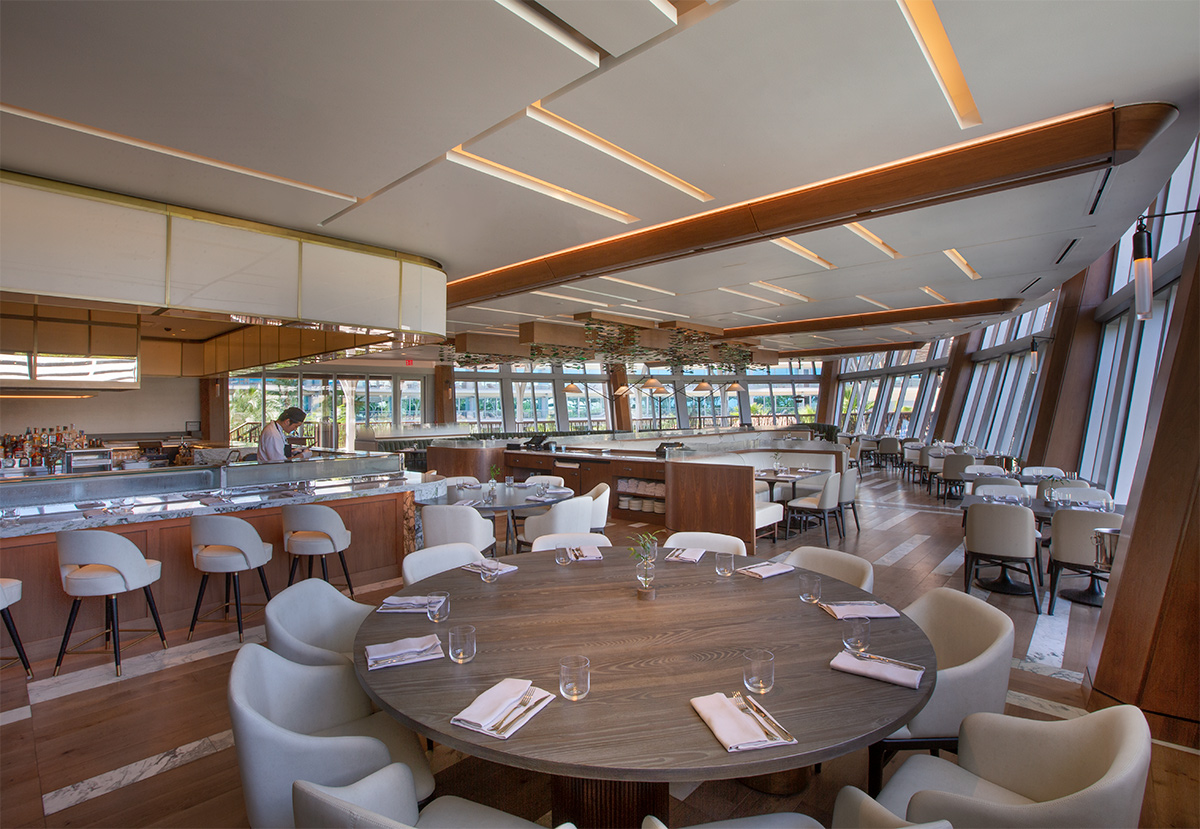 Interior design view of the Abiaka Wood Fire Grill at the Hard Rock Hotel and Casino inHollywood, FL