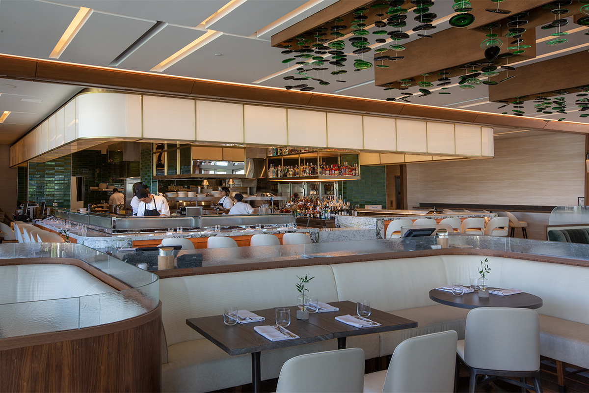 Interior design view of the Abiaka Wood Fire Grill at the Hard Rock Hotel and Casino inHollywood, FL