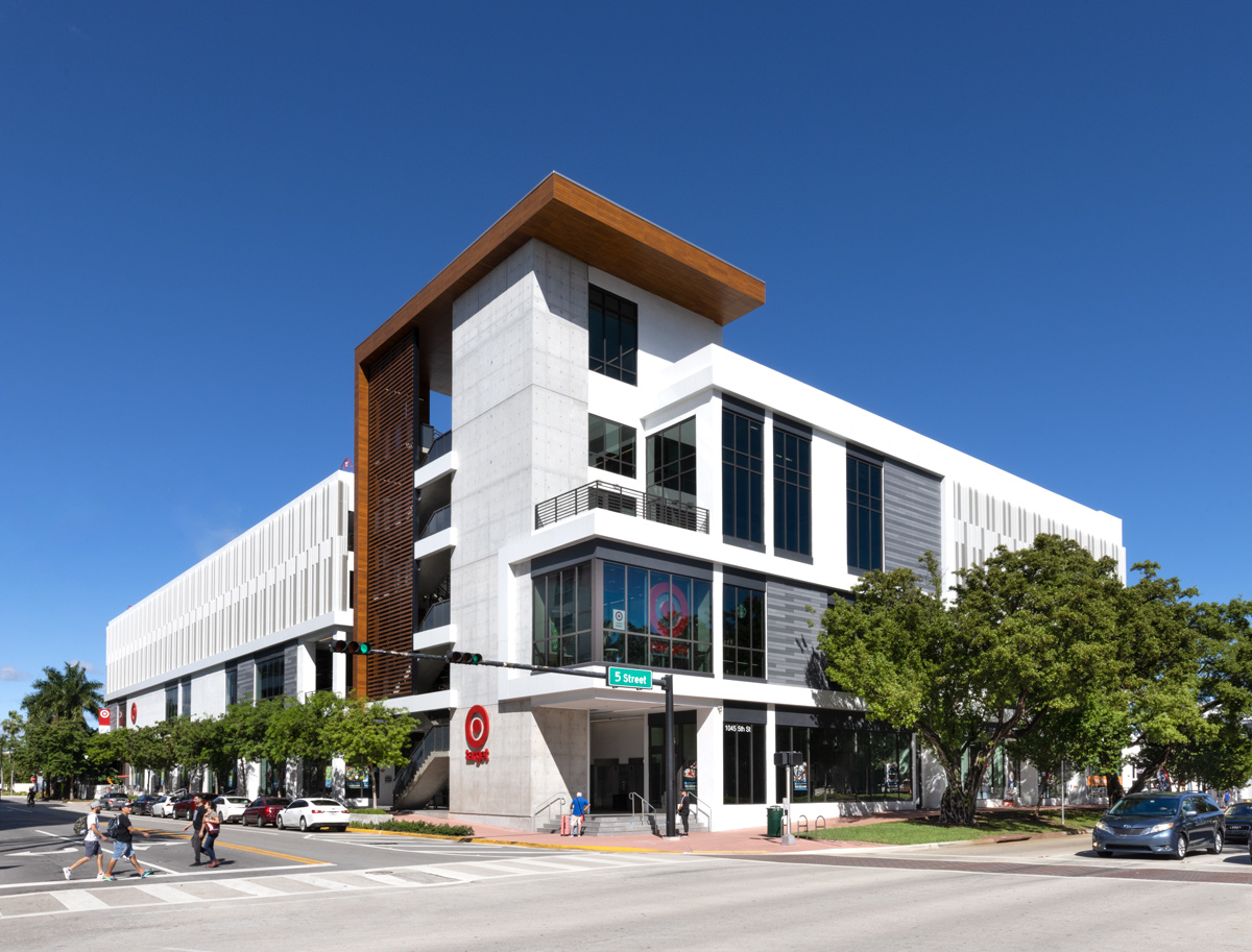 Daytime exterior of BLVD at Lenox in Miami Beach, FL.