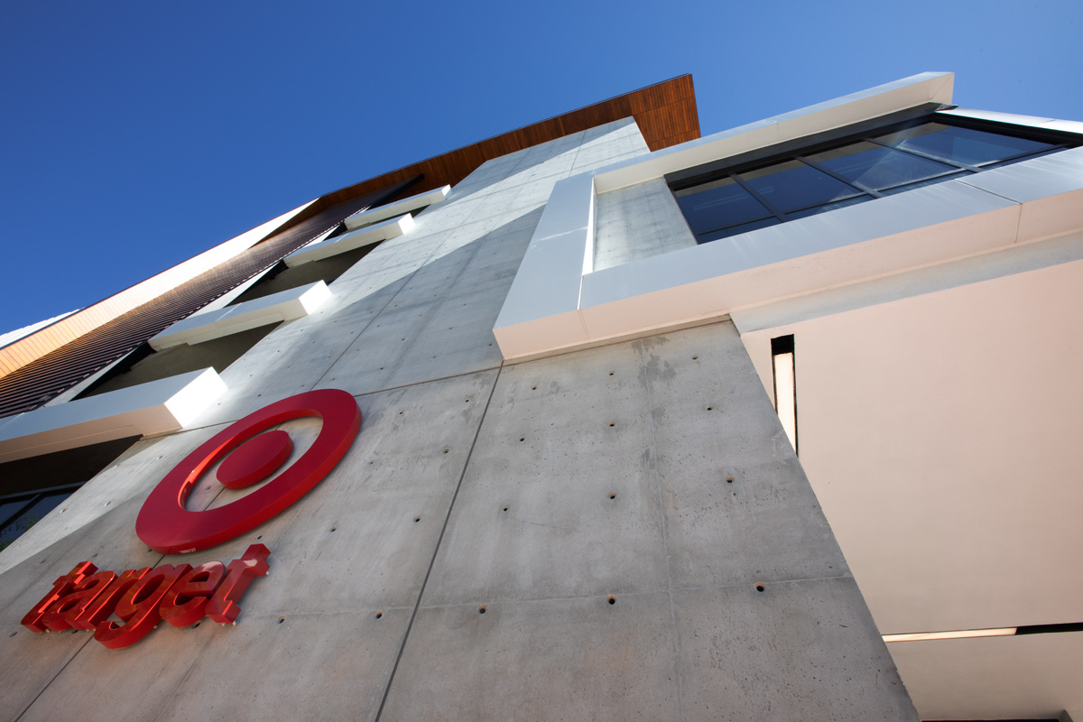 Daytime exterior detail of BLVD at Lenox in Miami Beach, FL.