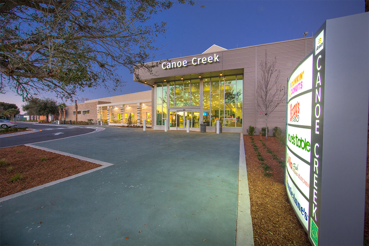 Architectural dusk view of Canoe Creek Service Plaza - St Cloud, FL