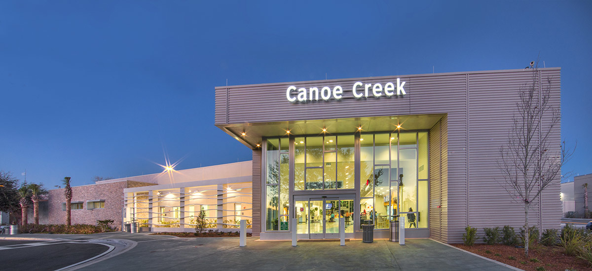 Architectural dusk view of Canoe Creek Service Plaza - St Cloud, FL