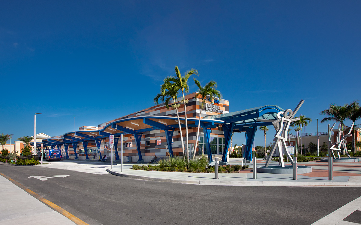 Overview of the Lauderhill Transit Center in Lauderhill, FL