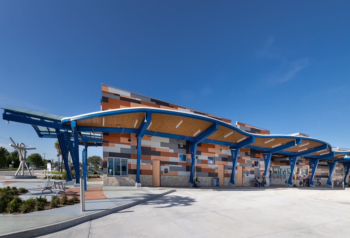 Ticket sales and security at the Lauderhill Transit Center in Lauderhill, FL