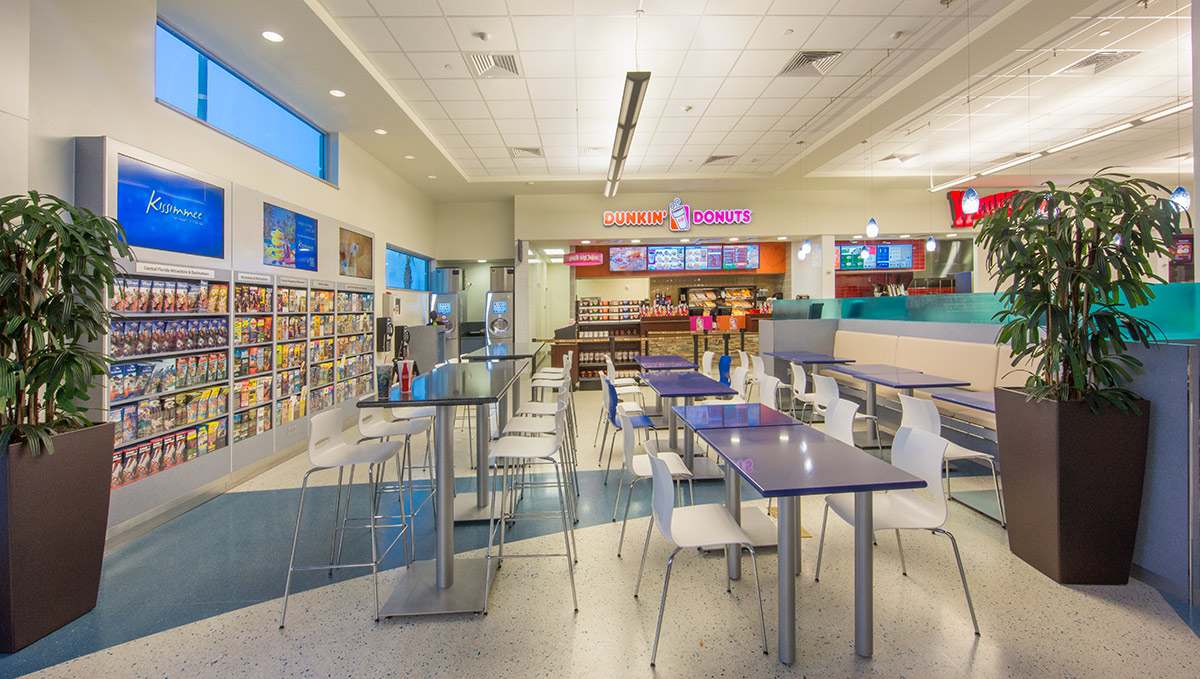  Interior design view at the Pompano Beach FL Service Plaza.